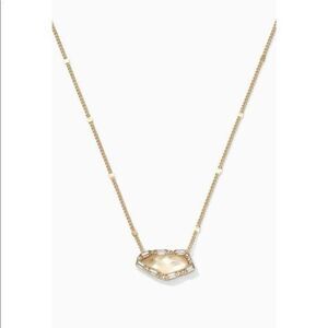 stella & dot | Collector's Box Pave Stone Pendant | Gold Plated